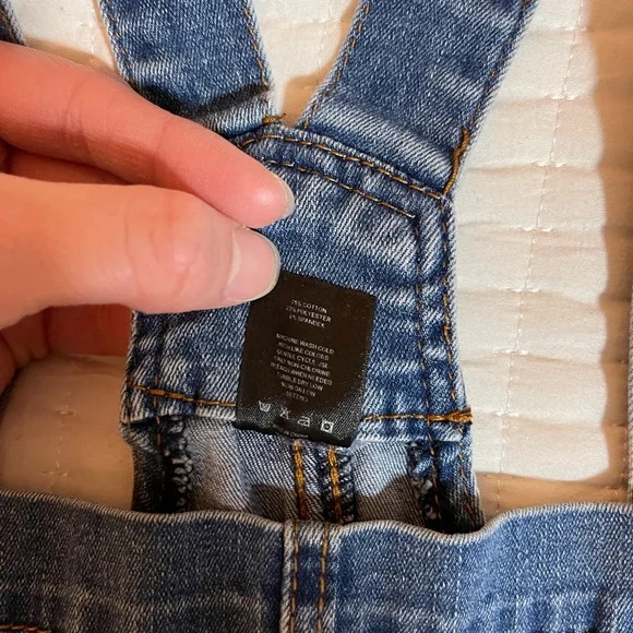 Denim Overall Midi Dress with Adjustable Straps - Picture 4 of 11